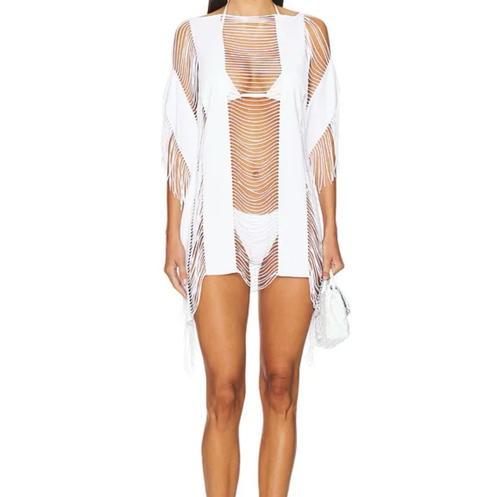 Pilyq Ivory Knit Cover-Up